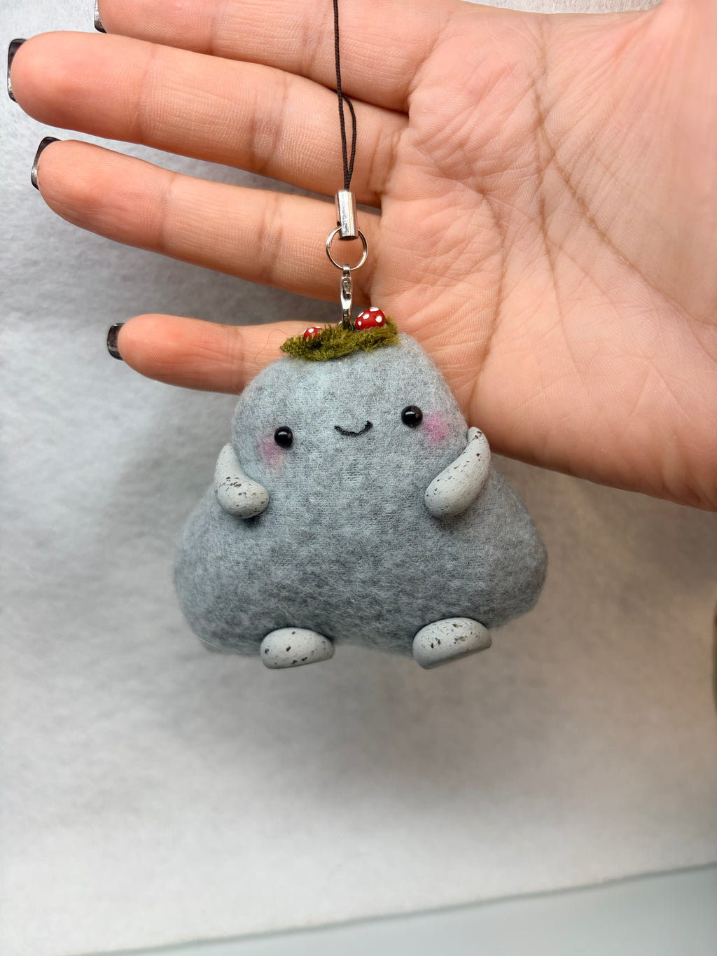 Rock Plushie Keychain