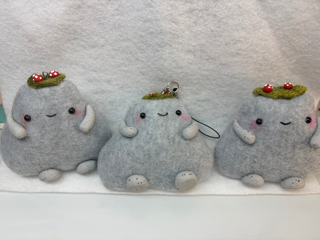 Rock Plushie Keychain