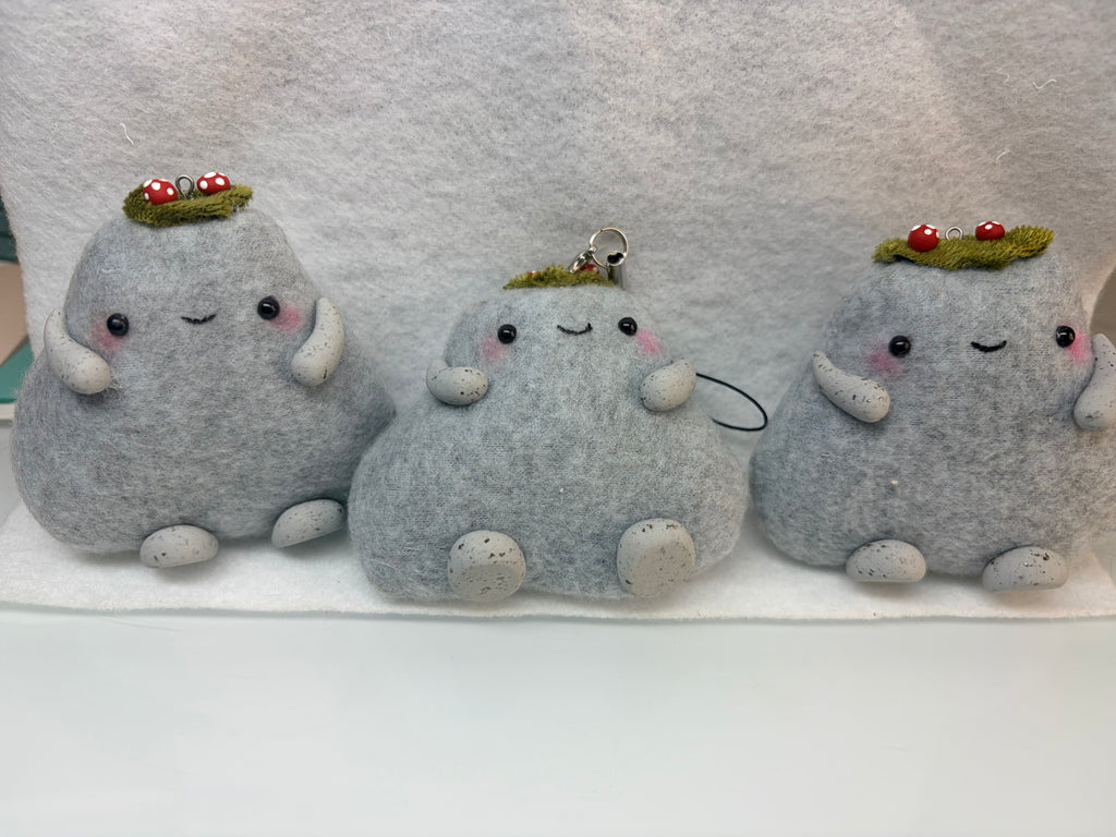 Rock Plushie Keychain
