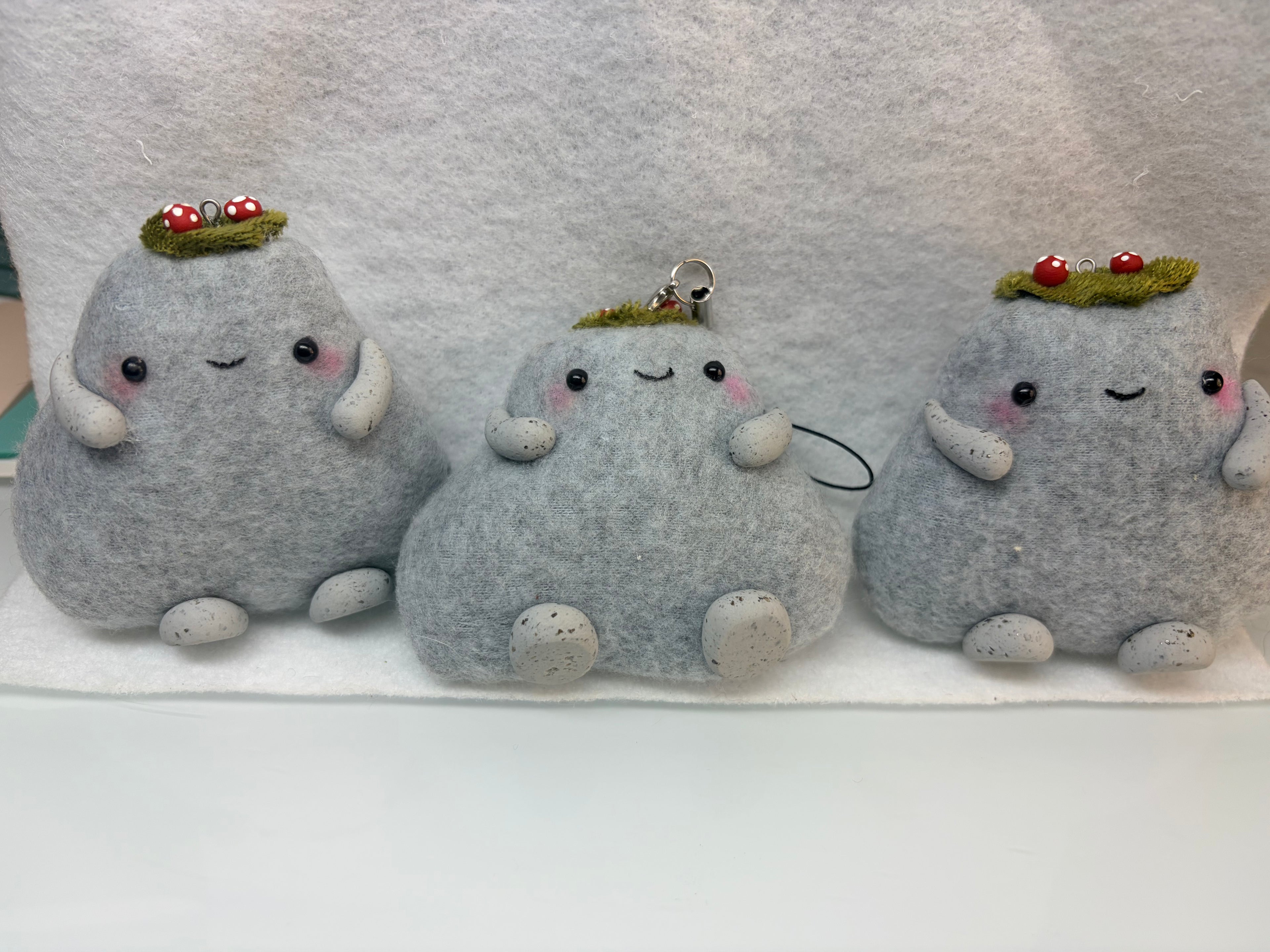 Rock Plushie Keychain