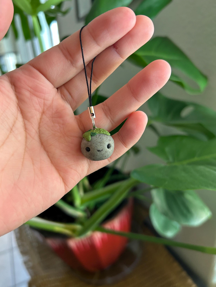 Mossy Rock Phone Charm
